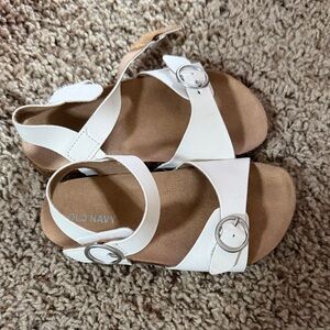 Old Navy White Buckle Sandals